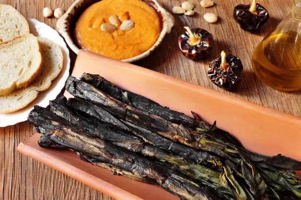 romesco y calçots